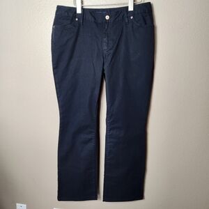 Lands End Womens Fit 1 Black Mid Rise Straight Leg Jeans-Size 14 (NWOT)